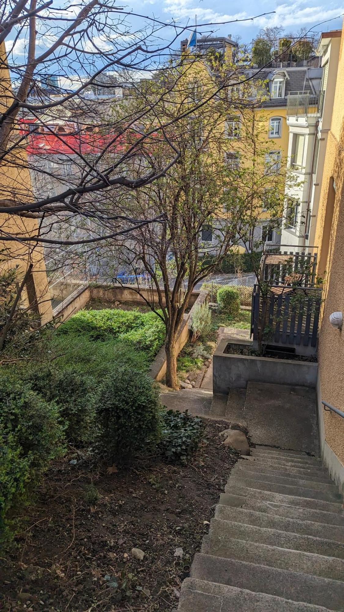 Urban Retreat - Cozy Studio With Private Patio Apartment Цюрих Екстериор снимка
